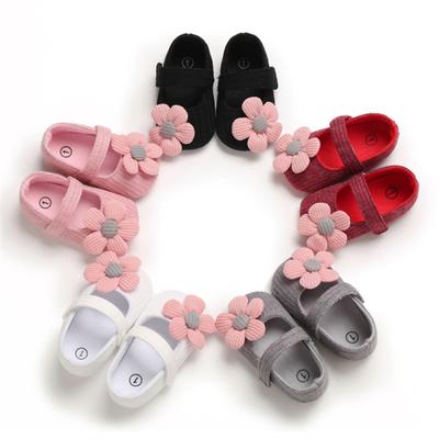 Cute Flower Soft Sole Non-Slip Prewalker Princess Shoes for Kids Baby Toddler Girls