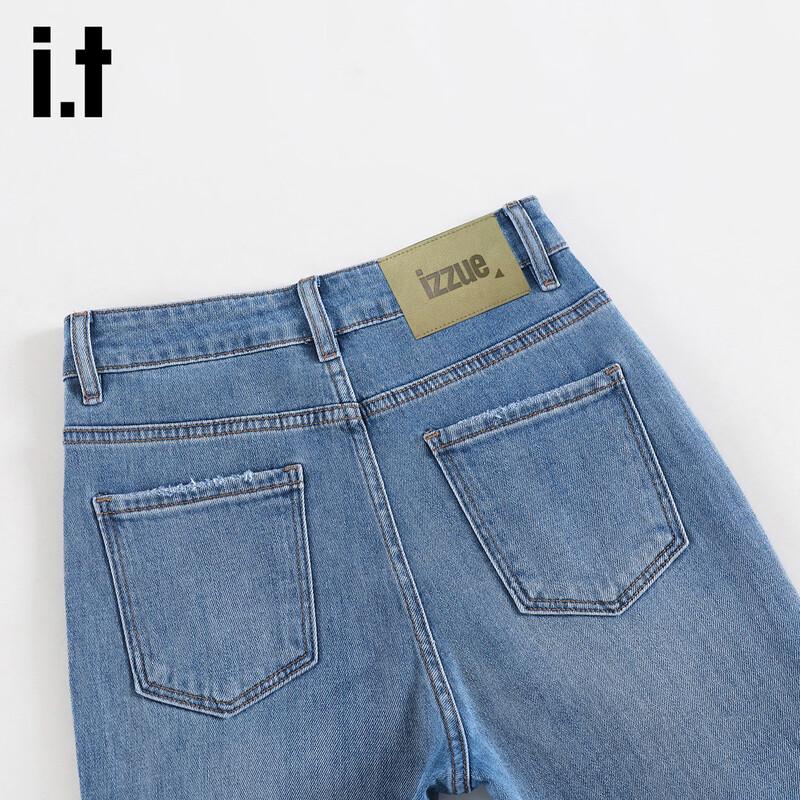 Izzue It Women's Rhinestone Micro Flare Jeans