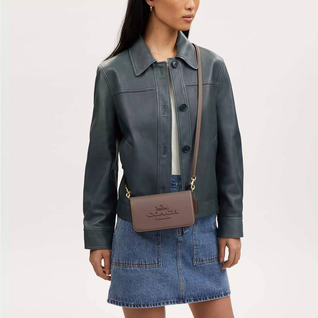 Coach Toni 19 Brand Logo Detachable Shoulder Strap Calfskin Crossbody Bag Small Women Crossbody Bag Brown CT778-IMV2R