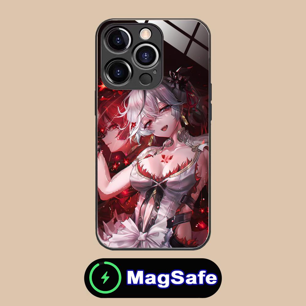 Wuthering Waves Camellya Phone Case for iPhone 17 16 15 14 13 12 11 Air Pro Max Plus Mini MagSafe Glass Colorful Cover Cover