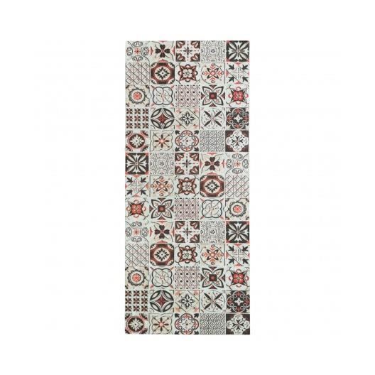 Tapis - MANI TEXTILE - Effet Carreaux de ciment - 90x130 cm - Antidérapant - Lavable en machine