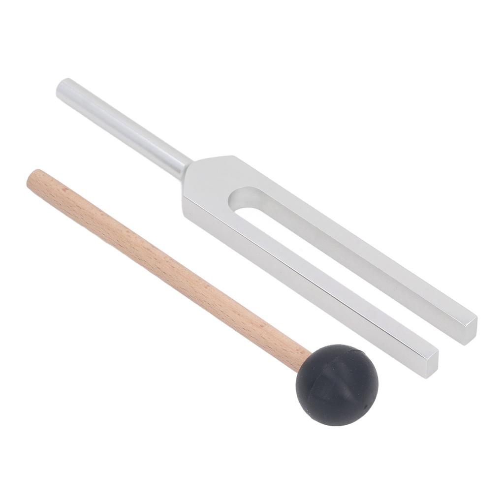 Tuning Fork 528Hz Aluminum Alloy Tuning Fork with Silicone Hammer and Cleaning Cloth for Chakra Healing Meditation