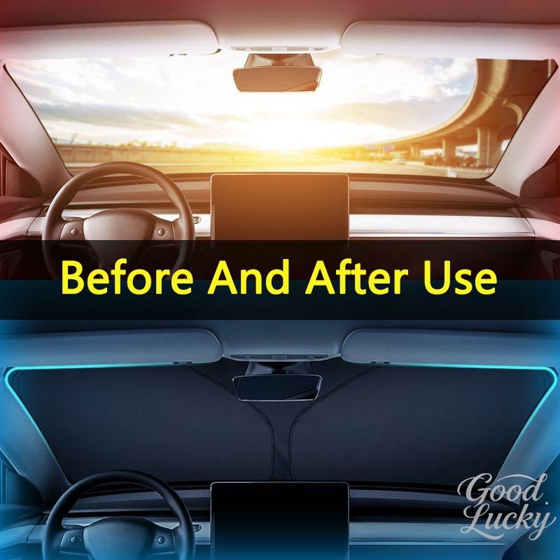 FA02Folding Car Front Window Sunshade Protective Cover For Mercedes Benz AMG W203 W213 W223 W206 W220 W205 W211 W212 GLE GLC GLK GLS
