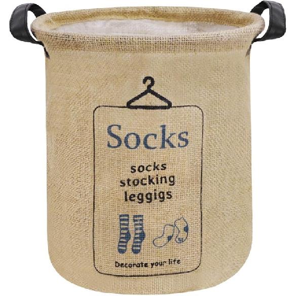 

Всплывающие корзины для белья Водонепроницаемый хлопок лен Складное круглое ведро для хранения Органайзер Корзина держатель для грязной одежды обуви Коробка для коллекции детских игрушек SOCKS Print