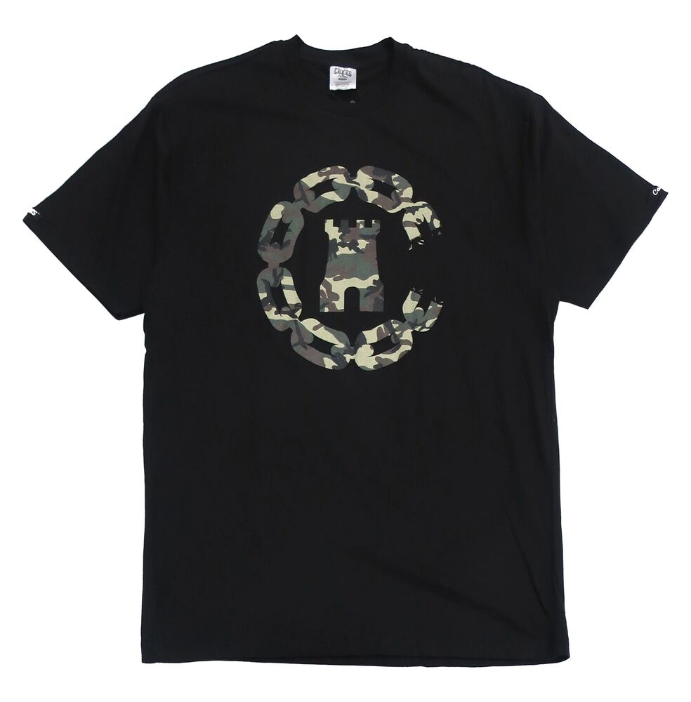

Футболка унисекс с камуфляжным принтом Crooks Castles Castle C и цепочкой