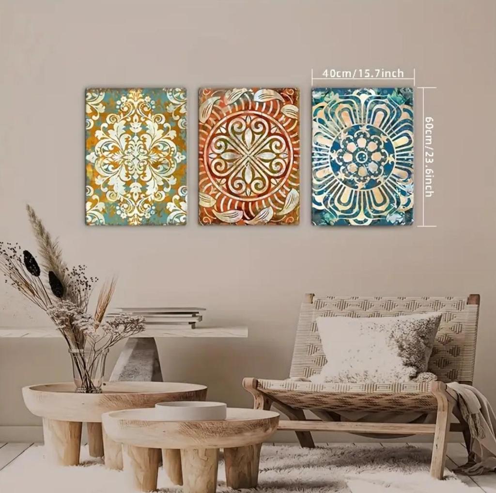 Modern Frameless Canvas Wall Art: Oil Painting for Living Room & Bedroom