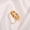 Charm Rings Trend Stainless Steel Sand Three-layer Ring for Women Jewelry Wedding Daily Party Gold Color Size 6 7 8