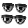 4pcs Dome Simulation Camera CCTV Dummy Fake Security Camera With Flashing Led Light
