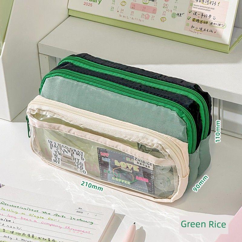 

Grade Three Class Two Large Capacity Color Matching Pencil Case Student Good-looking Stationery Box 2025 New Arrival Ins Style Pencil Box K