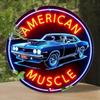 Metal Wall Art American Muscle Car Retro Garage Decor