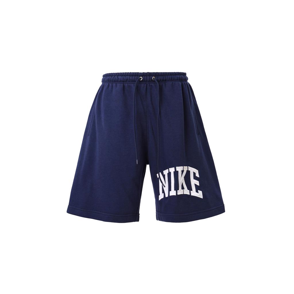 Nike Loose Drawstring Letter Print Casual Shorts Men Bottoms Midnight-Navy White FQ4093-410