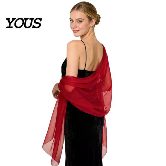 Comoda Coperta per Eventi Speciali Sciarpe e Coprispalle da Donna Abiti da Sera, Foulard da Matrimonio Trasparente Sposa, Sciarpa in Chiffon Morbida Abito Formale Donna, Elegante