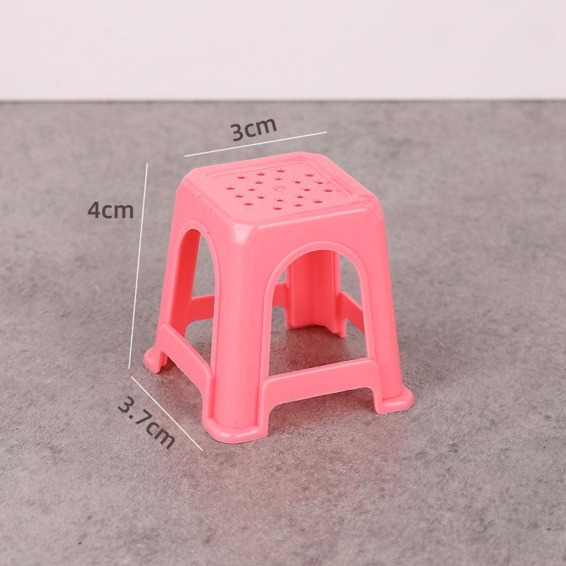 Miniature Dollhouse Stool Chair Toy - Playhouse Accessory