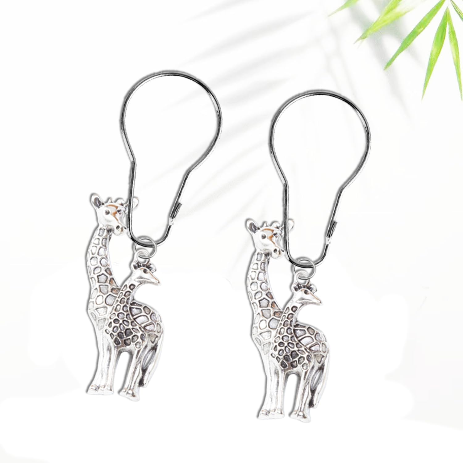 

Giraffe Shower Curtain,12 Pcs Giraffe Shower Curtain Hooks Animal Forest Park Theme Decor, House Bathroom Decor Accessorie, Giraffe Bathroom Set