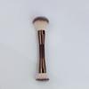 Dual Head Makeup Brush Foundation & Contour Kabuki Brush Vegan Fiber Soft Bristles for Liquid Powder Products
