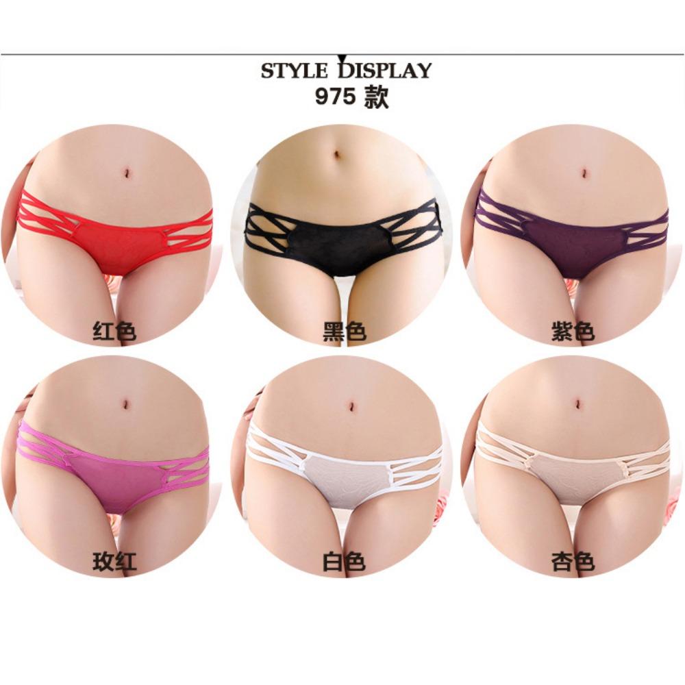 4 Gift Boxes of Sexy Lace-trimmed Panties for Women's Transparent Low-rise Briefs, Japanese and Korean Pure Desire Girl Temptation Shorts