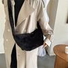 Adorable Plush Tote Bag For Women Soft And Chic In Black White Khaki Pink