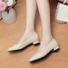 2023 Autumn Women's Large Size Square Toe, Thick Heel, Comfortable Low Heel Grandma Shoes