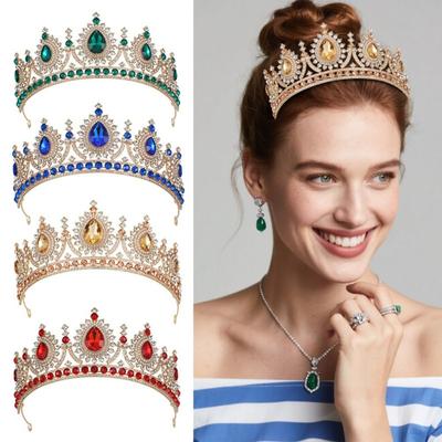 Strass Brautkrone Luxus Königin Prinzessin Diadem Barock Schönheitswettbewerb Krone Haarschmuck Zubehör