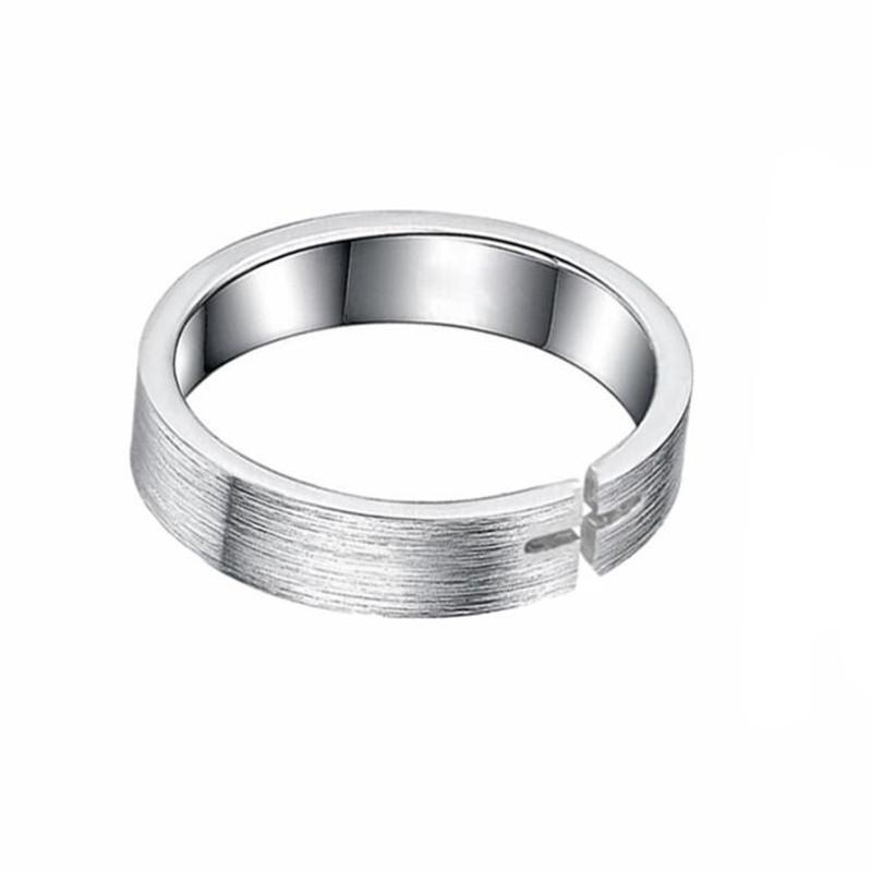 New Simple And Creative Geometric Female 925 Sterling Silver Jewelry Temperament Brushed Hollow Cross Opening Rings TYB513