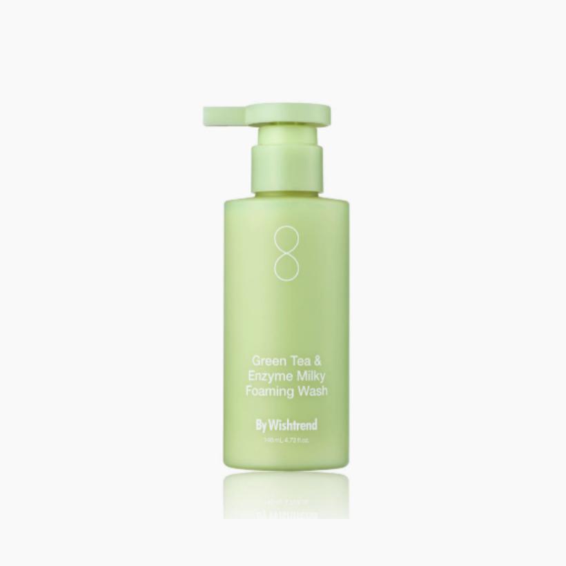 Wishtrend Green Tea & Enzyme Milky Foaming Wash 140ml Korea Beauty