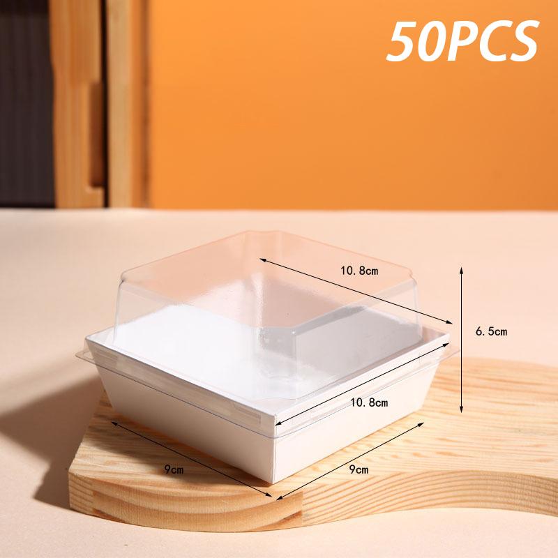 Rectangular Sandwich Box Cake Roll And Pastry Packaging Box 50 Pieces Per Pack A5