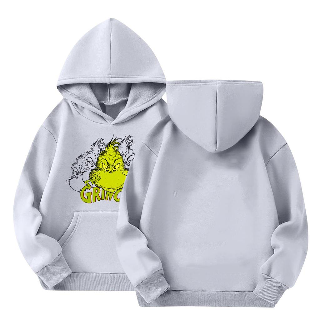 Kids' Long Sleeve Loose Pullover Letter Print Drawstring Hooded Sweatshirt