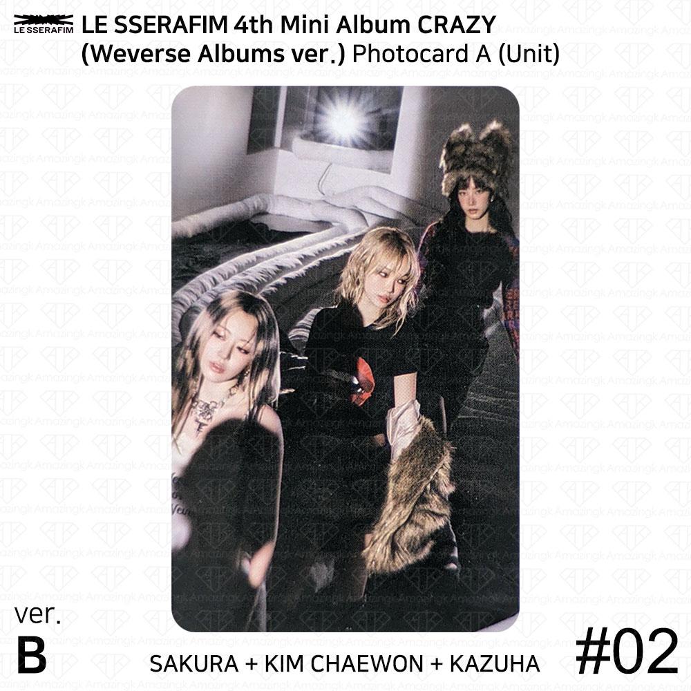 LE SSERAFIM 4to Mini Álbum CRAZY Weverse Álbumes Ver Foto Oficial QR KPOP