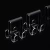 Punch-Free Shower Door Hook Wall Mounted Transparent Acrylic Shower Hanger Clothing Hangings Rack Strong Load-Bearing