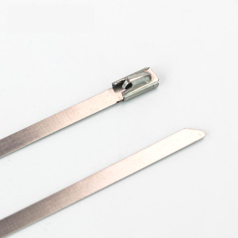 20 stk rustfritt stål buntebånd Lengde 150/200/300 mm eksosbinder Selvlåsende kabelglidebånd Multifunksjons metalllåsebånd