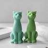 3D-Silikonform für Kerzen in Katzenform, Formen zur Seifenherstellung, einzigartige Silikonformen für sitzende Katzen für Seifenharz-Dekorationen