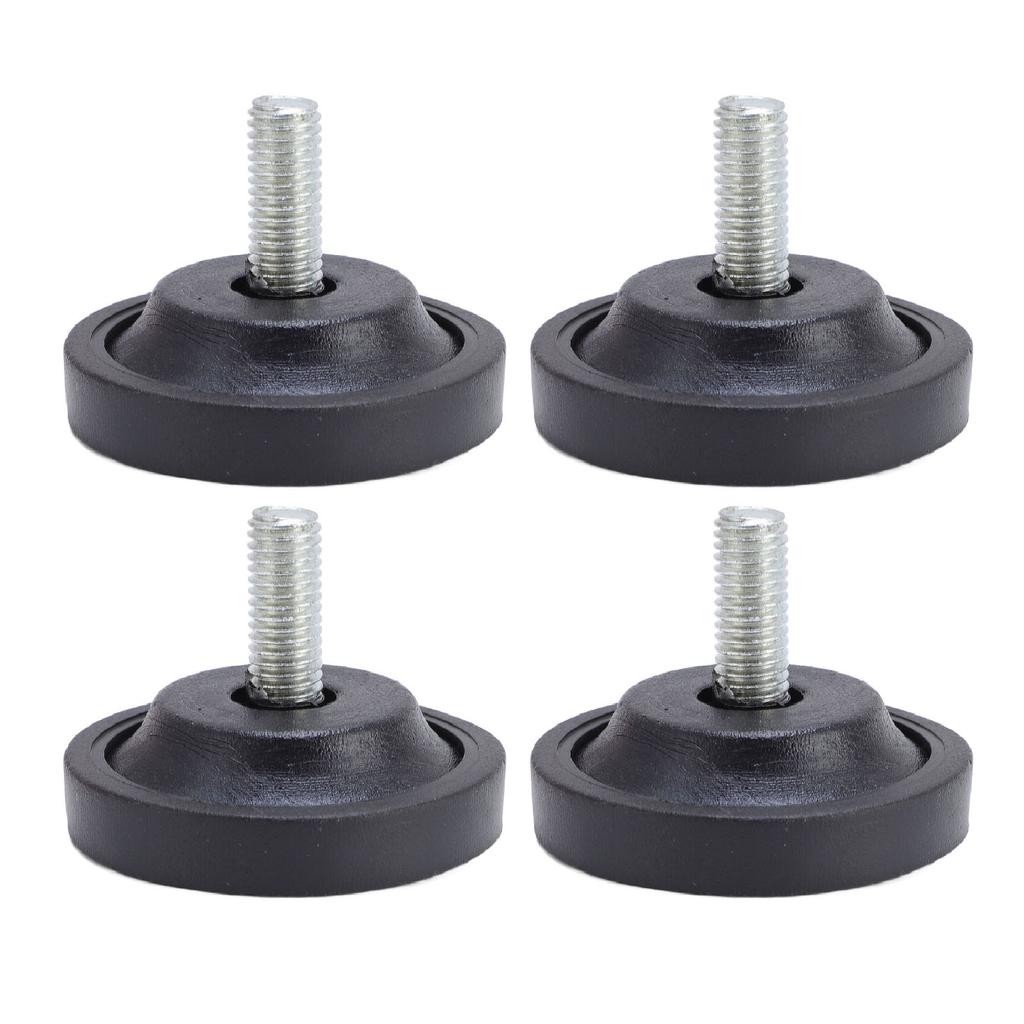 4pcs Screw On Rubber Feet for Furniture Adjustable M10 Thread Furniture Pad Legs for Table Chair Sofa Diameter 58mm