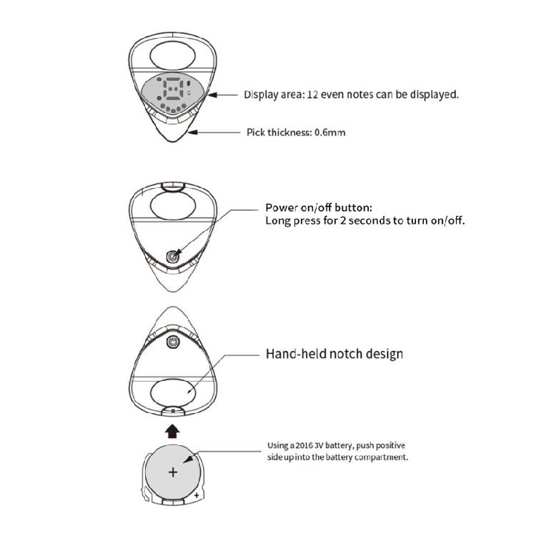 Lightweight Guitar Bass Ukulele Tuner with Pickup Designs for Accurate Tuning of Folk Guitar and Ukulele Pick Tuner