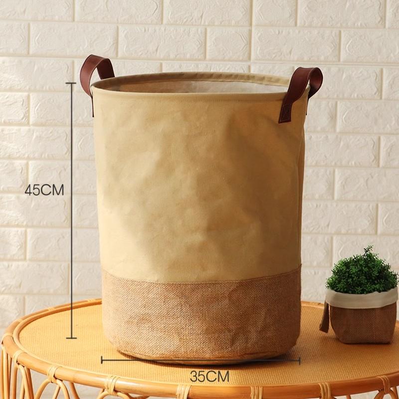 Foldable Fabric Laundry Basket Home Use Dirty Clothes Hamper Toy Storage Basket Wash Tub Bedroom Utility Storage Basket