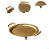 Fruit Plate Appetizer Platter Countertop Elegant Metal with Handles Serving Tray for Dinner Snacks