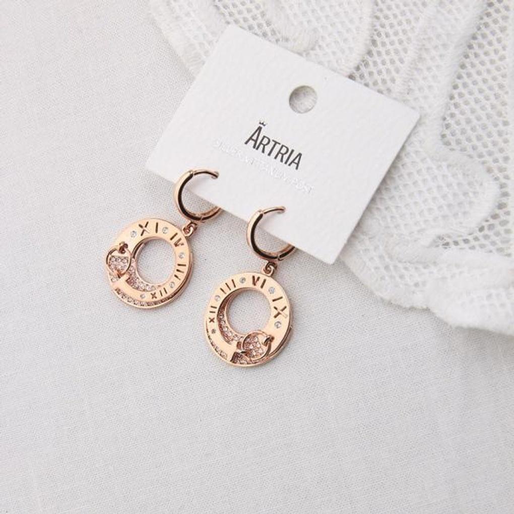 ARTRIA Roman Numeral Touring One Pendant Earrings JTOERFR0024