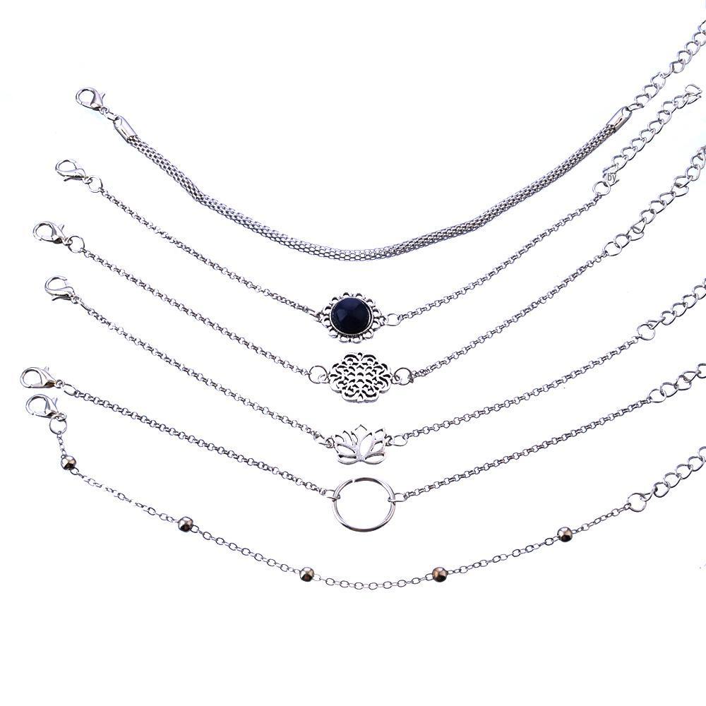 Elegant Lotus Leaf Bead Necklace & Bracelet Set