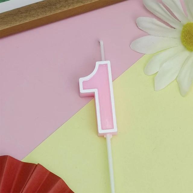 Candy Colored Happy Birthday Number Candle Children's Party Creative Cartoon Jelly Colored Valentine's Day Activity Candle