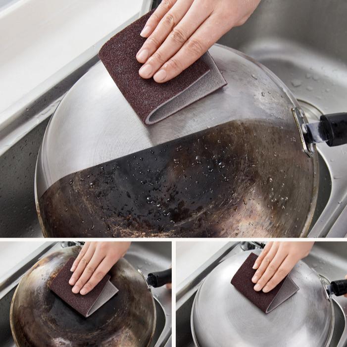 1/2/4/6/8/10 STK. Carborundum-Entkalkungs-Reinigungsschwamm, magischer Schwamm, Schleifpapierschwamm, Haushalts-Küchenwerkzeuge, Geschirrspülen und Topfbürsten, Rostentfernungsschwamm