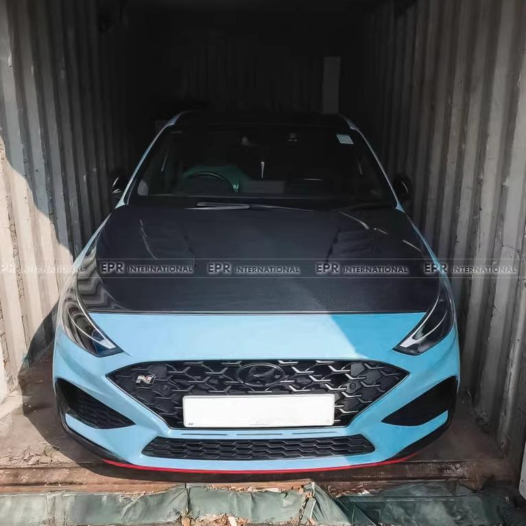 Modern I30N Carbon Fiber AM Style Front Hood Engine Cover Replacement 16-24.