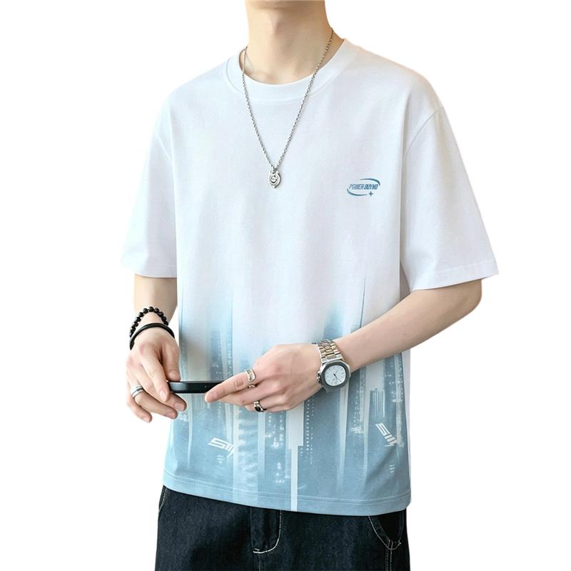 Short-sleeved T-shirt, Round Neck, Half-sleeved Bottoming Shirt, Plus Size Men's Top