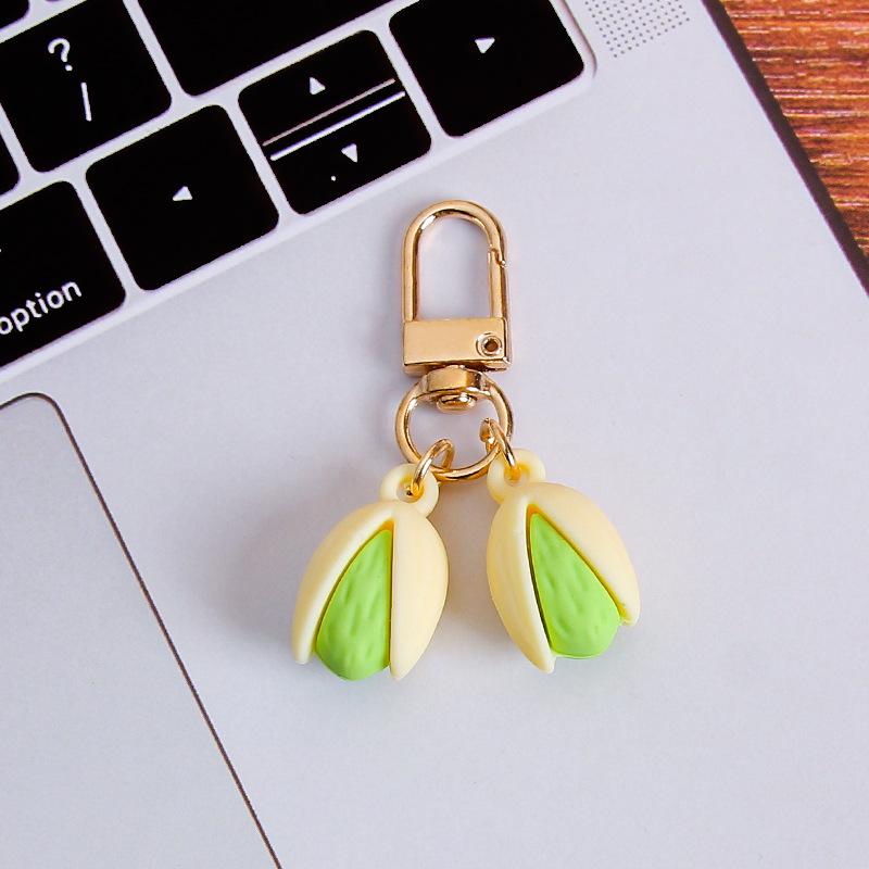 Edible Pistachio Toy Keychain: Personalized Nut Bag Charm Gift