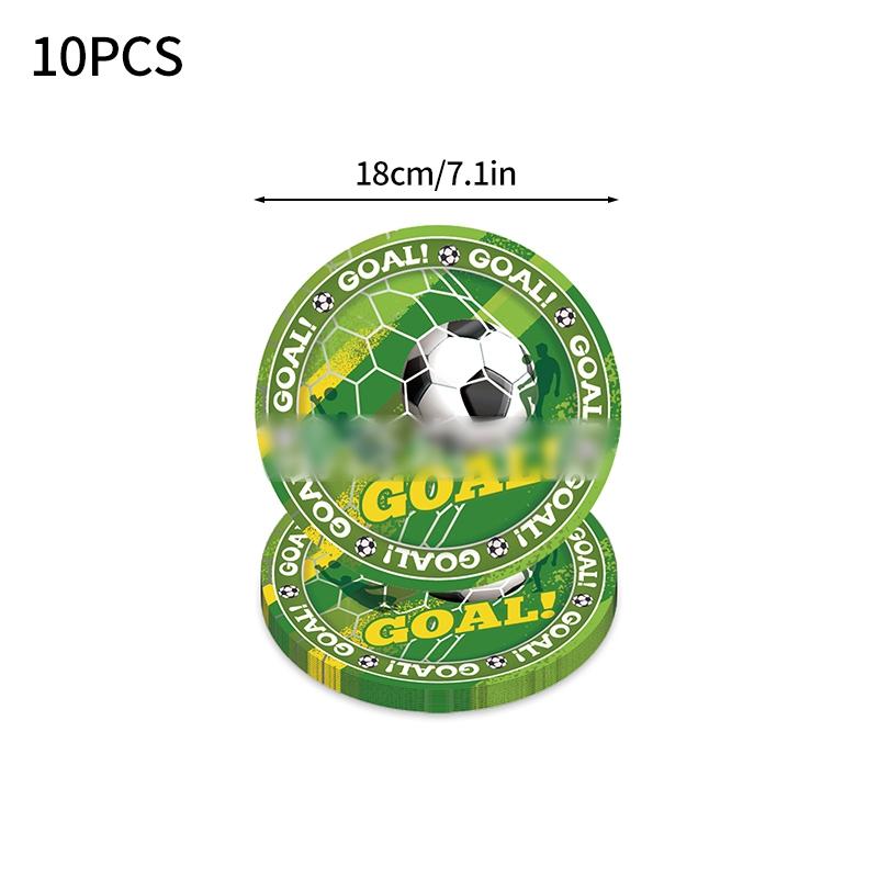 Football Themed Party Disposable Tableware Soccer Flag Paper Tray Tissue Ballon Cup Tablecloth Baby Shower Birthday Decoration