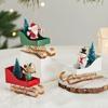 Weatherproof Iron Sled Car Interiors Christmas Tree Hanging Ornament For Mantel Window Entryway Holiday Party Decoration