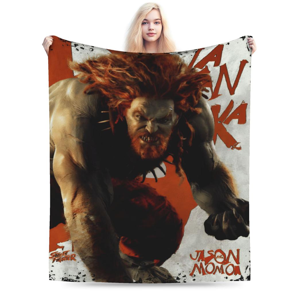 Streets Fighters Movie Blanket Coral Fleece Plush Relax Ultra-Soft Throw Blanket for Bedroom Plush Thin Quilt