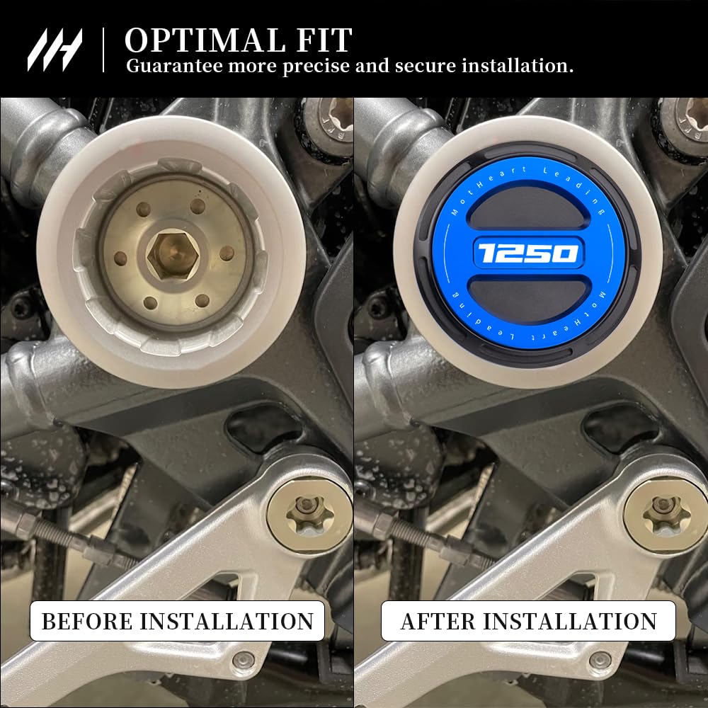 MotHeart Motorrad Rahmenkappen Stopfen Passform R1250GS 2019-2023 R1250GS Adventure 2019-2024 R1250RT 2019-2023 R1250GS