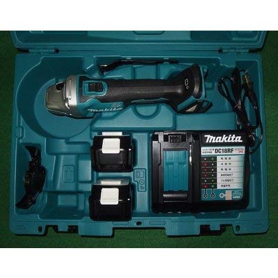 

Makita 100mm rechargeable disc grinder 18V6Ah with 2 and case GA404DRGXN batteries, charger,