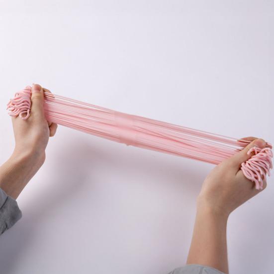 2Pcs Stress Relief Noodles Toy Soft TPR Elastic Rope Fidget Toy Kids Teens Adults Portable Decompression Simulated Spaghetti Stretch Sensory Toy
