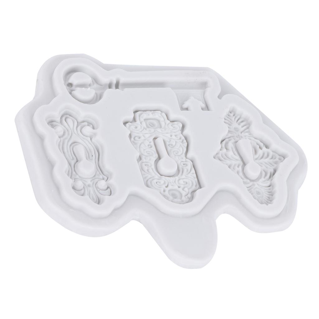 Keyhole Key Pattern Silicone Mold Fondant Chocolate Mold Baking Cake Decorating Tools50-1767 Gray