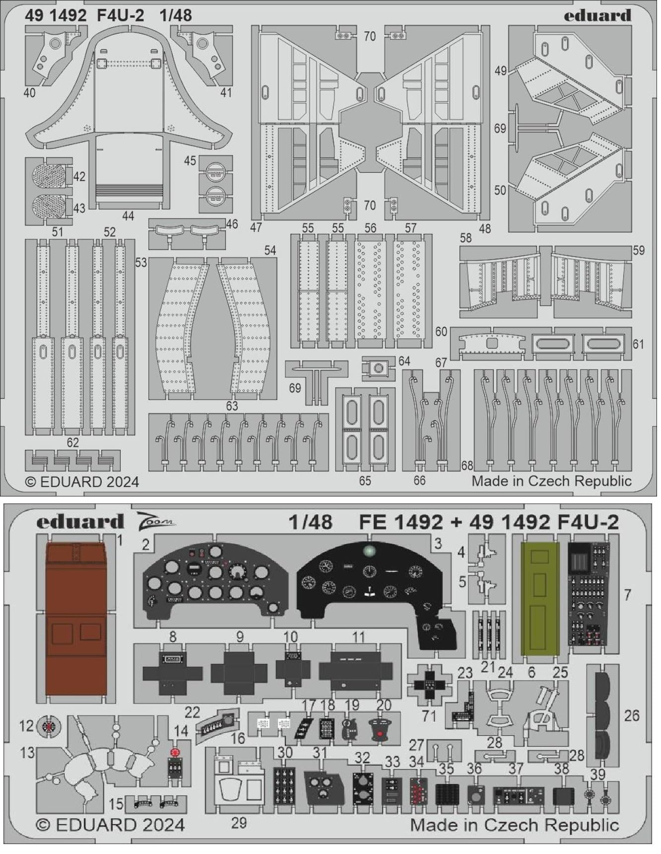 

Eduard Hobby Травленые детали для пластиковой модели EDU491490 1/48 Фототравление МиГ-35 (для Босса)